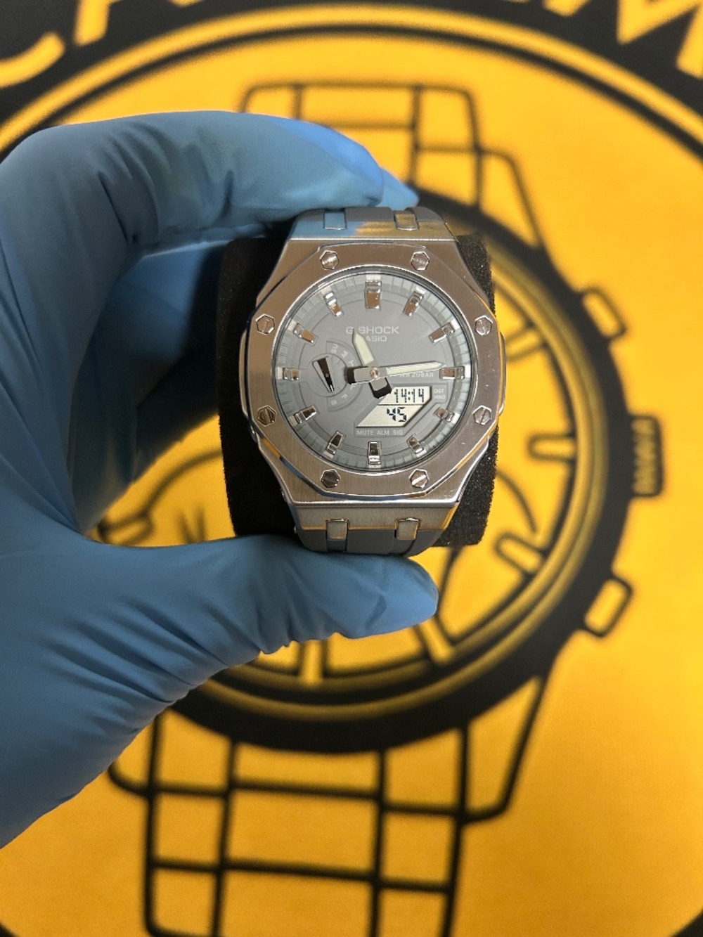 Casio G-Shock Full Steel Silver Watch – Minimalist Luxury Style, 200M WR